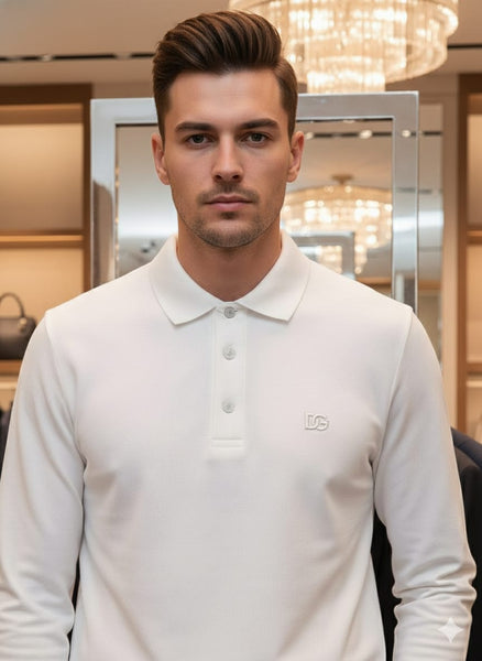 Premium  Long-Sleeve Polo Shirt