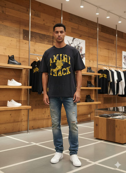 Track Logo-Flocked Premium T-shirt