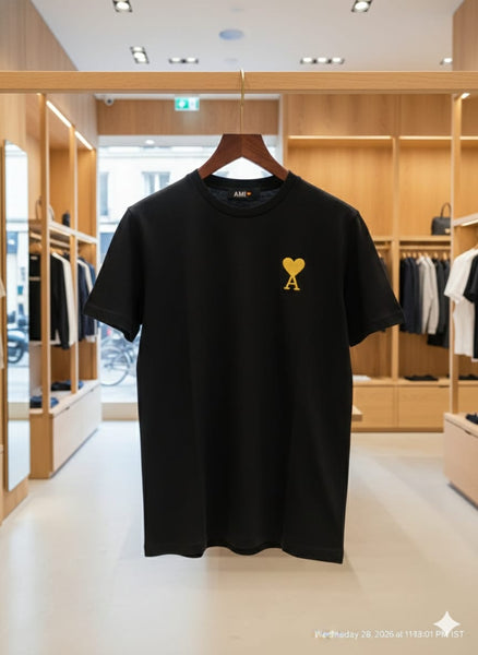 Branded  Black Premium Tee With Embroidered Logo