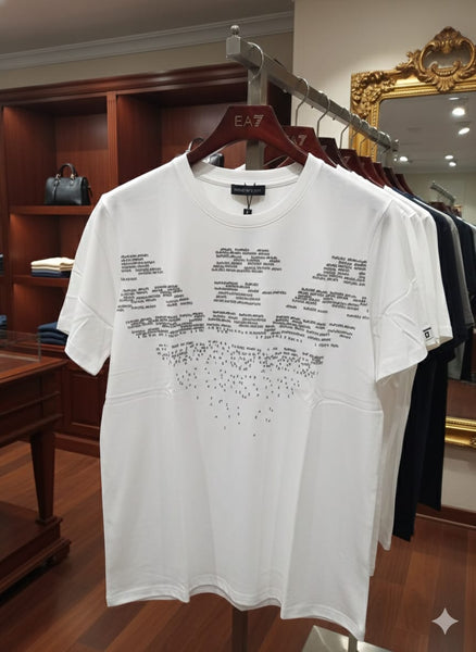 Luxury  Lettering Oversize Eagle Pattern T-Shirt