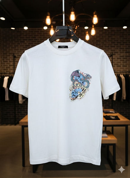 Premium Graphic Printed White T-Shirt  Trendy Street Style Collection