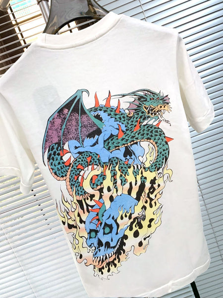 Premium Graphic Printed White T-Shirt  Trendy Street Style Collection