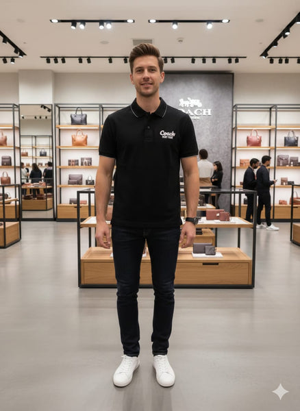 Premium Black Logo Polo T-Shirt