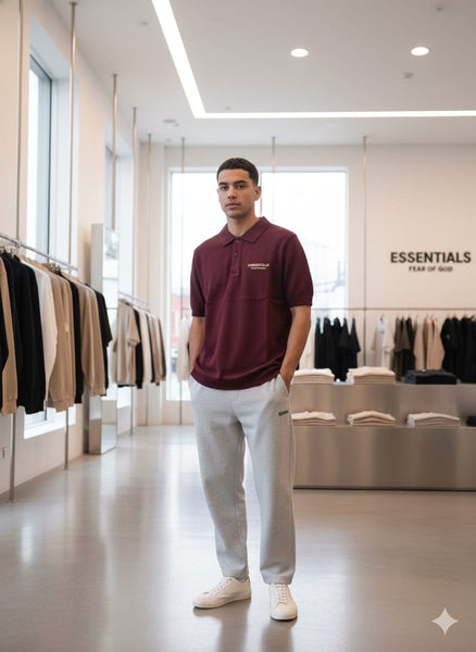 Premium Luxury Maroon Polo T-Shirt – High-End Minimal Classic Design