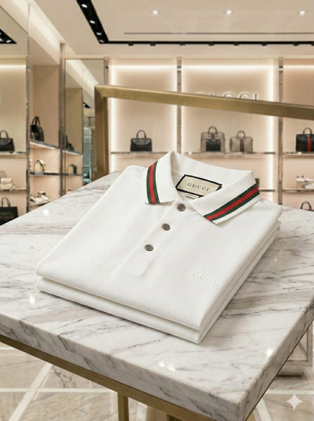 Luxury White Polo  Classic Style & Premium Comfort