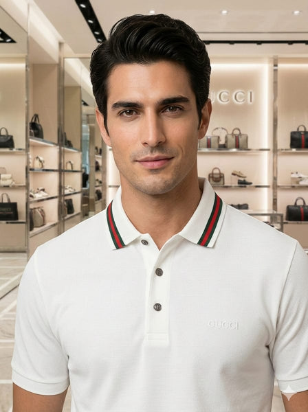 Luxury White Polo  Classic Style & Premium Comfort