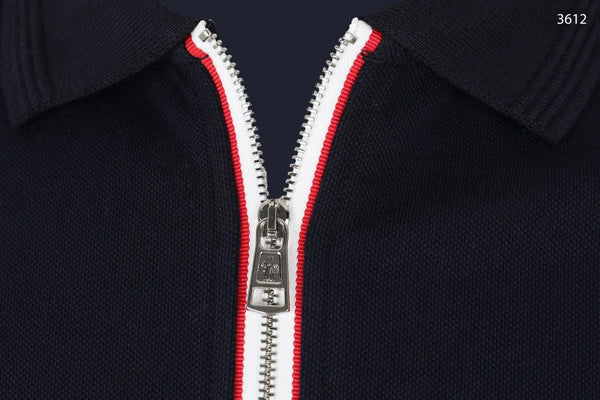 Men’s Premium Zip Polo T-Shirt Stylish Half Zip Collar