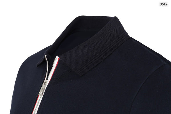 Men’s Premium Zip Polo T-Shirt Stylish Half Zip Collar