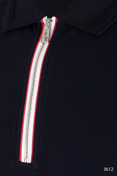 Men’s Premium Zip Polo T-Shirt Stylish Half Zip Collar