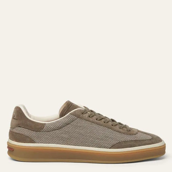 Premium Taupe Mesh Lace-Up Sneakers for Men Lightweight Casual Comfort Shoes