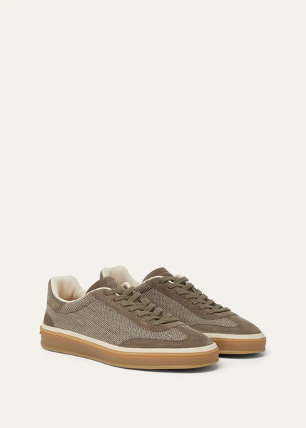 Premium Taupe Mesh Lace-Up Sneakers for Men Lightweight Casual Comfort Shoes