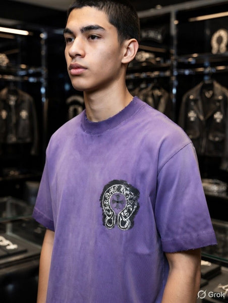 Premium Purple Over sized  T-Shirt  Brand  Logo Design