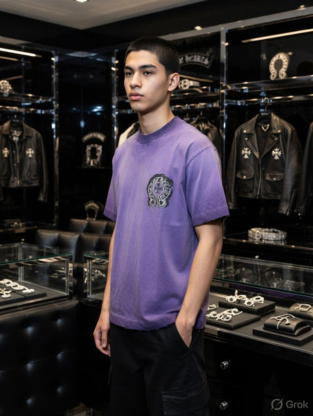 Premium Purple Over sized  T-Shirt  Brand  Logo Design