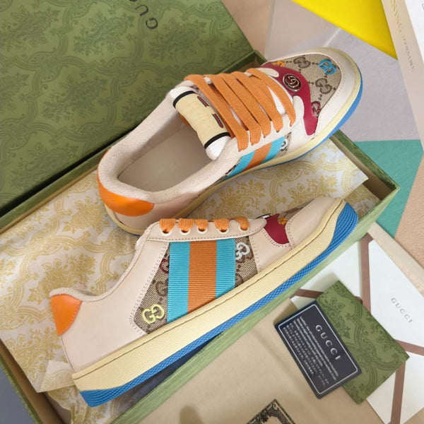Premium Multicolor GG Sneakers  Trendy Designer Casual Shoes