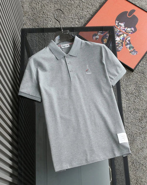 Luxury Brand Polo Tee With Embroidered  Logo