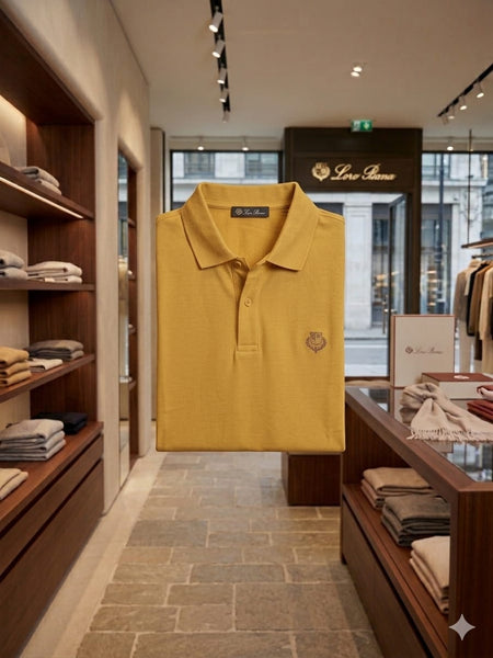 Premium Mustard Yellow Polo T-Shirt for Men  Classic Fit & Elegant Style