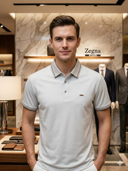 Men’s Premium Solid Polo T-Shirt  Classic Collar Smart Casual Wear