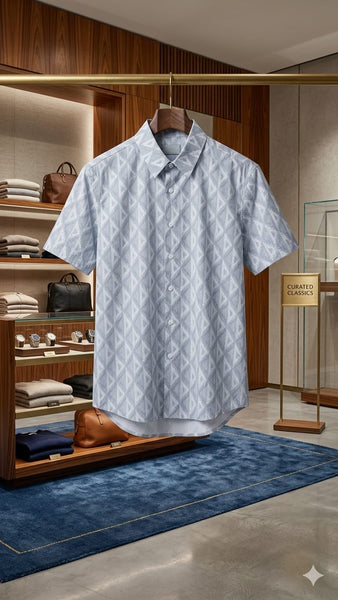 Premium Diamond Short-Sleeved Shirt