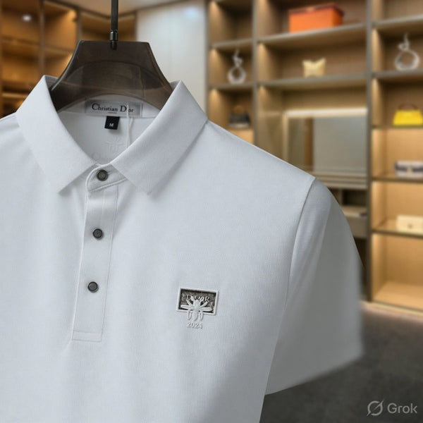 Branded Signature Logo-Plaque  Slim Fit Polo Tee