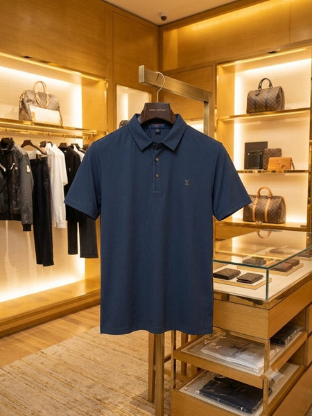 Men's Premium Blue Polo T-Shirt  Classic Collar Soft, Breathable & Stylish Casual Wear