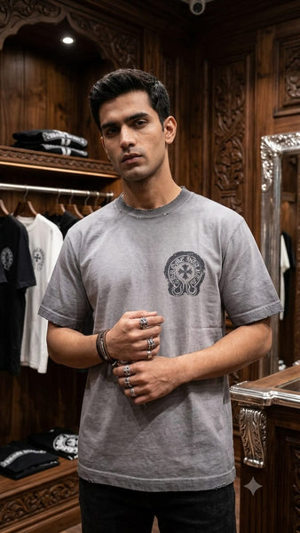 Premium Grey Graphic Oversized T-Shirt