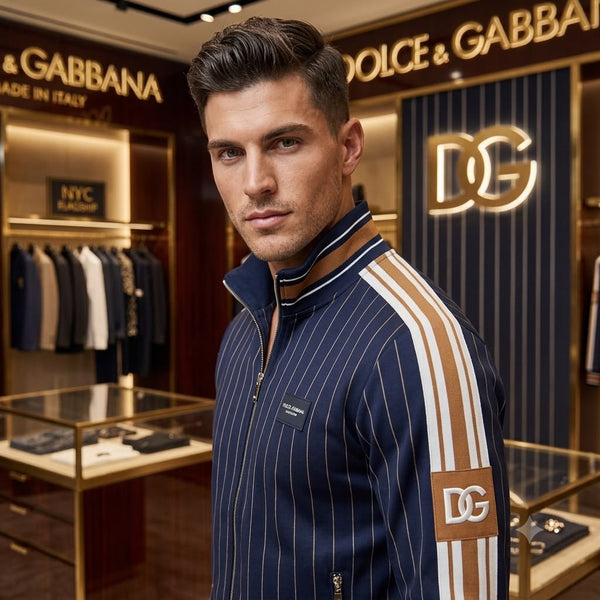 Striped Logo-Patched Track-Set For Men