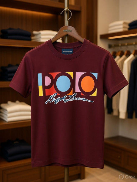 Women’s Retro Color-Block Polo Graphic Tee