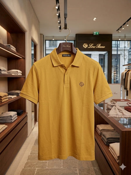 Men Mustard Premium Polo T-Shirt | Classic Fit | Short Sleeve