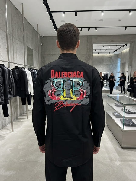 Luxury  Graphic Print  Shirt  For Men