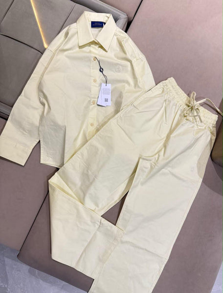 Premium Women’s Classic Cream Co-Ord Set – Elegant Casual Wear