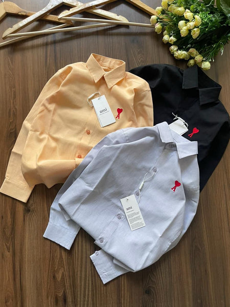Premium Kids Black Shirt with Red Heart Logo