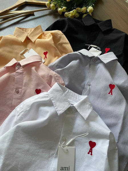 Premium Kids Black Shirt with Red Heart Logo