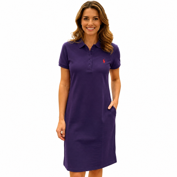 Premium Purple Polo Shirt Dress for Women