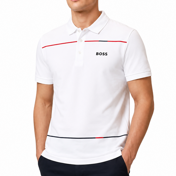 Premium Striped Polo T-Shirt for Men