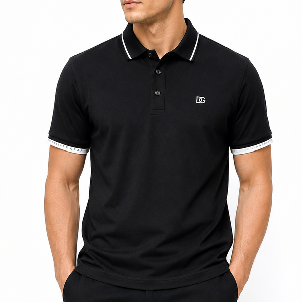 Men Contrast Trim Classic Polo T-Shirt