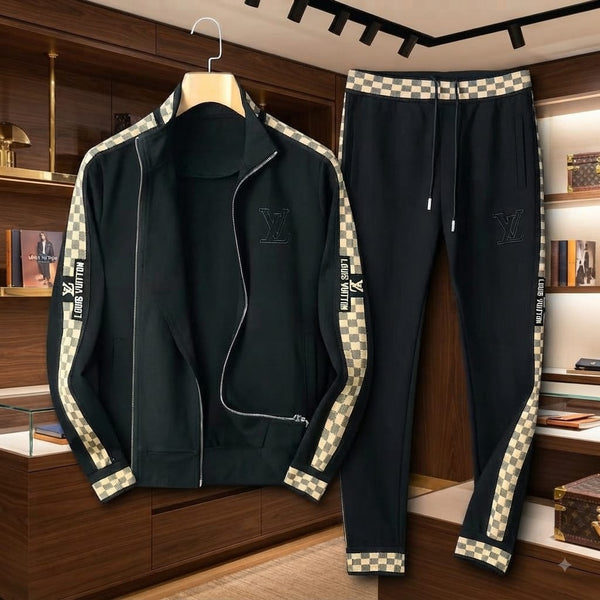 Luxury Check Print Track Set