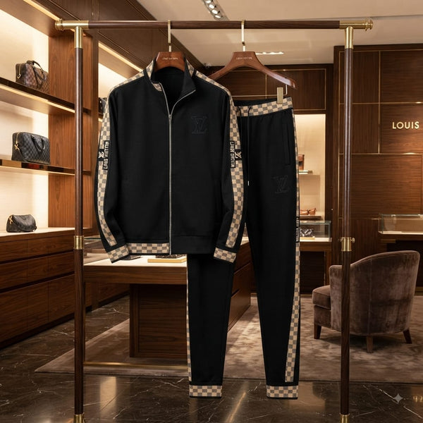 Luxury Check Print Track Set