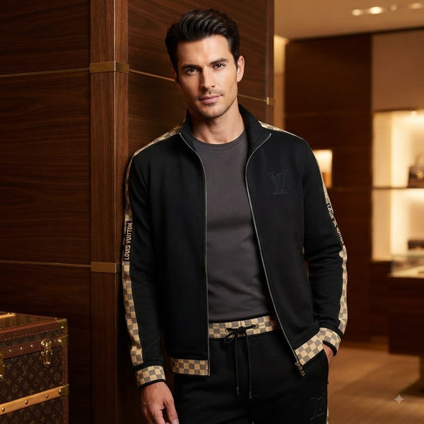 Luxury Check Print Track Set