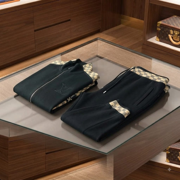 Luxury Check Print Track Set