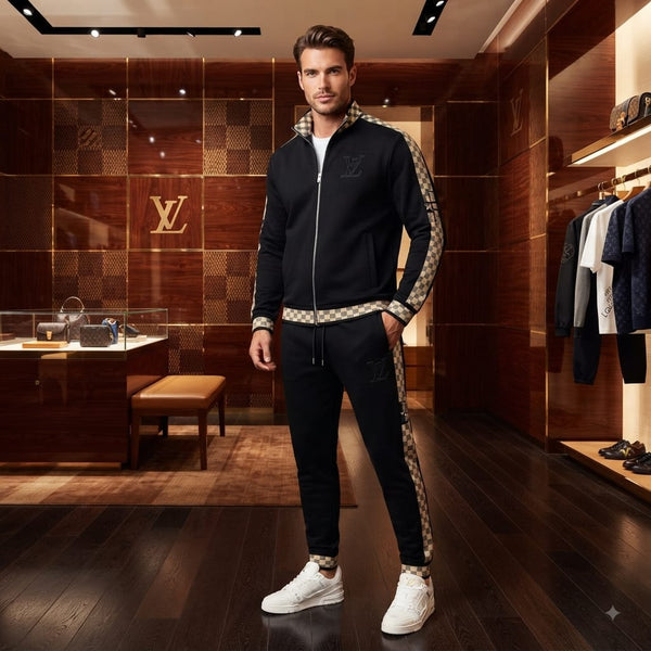 Luxury Check Print Track Set