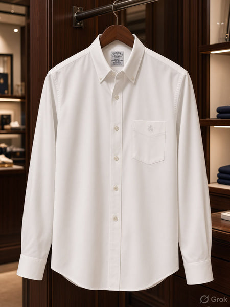 Luxury Classic Solid Button-Down Shirt Timeless Everyday Elegance