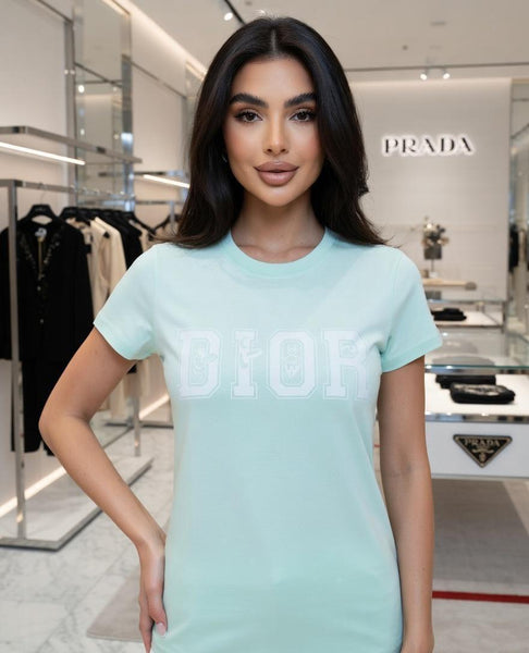 Women Premium Mint Green Graphic Print Round Neck T-Shirt