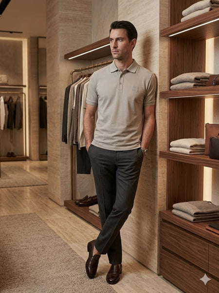Men’s Premium Textured Polo T-Shirt Classic Collar Half Sleeve Regular Fit Polo Shirt