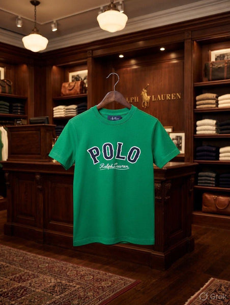 Kid Branded Classic Green Graphic Crew-Neck T-Shirt