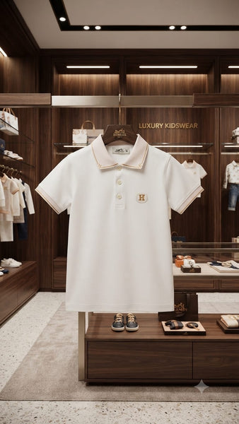 Premium Boys Polo T-Shirt with Contrast Stripe Collar