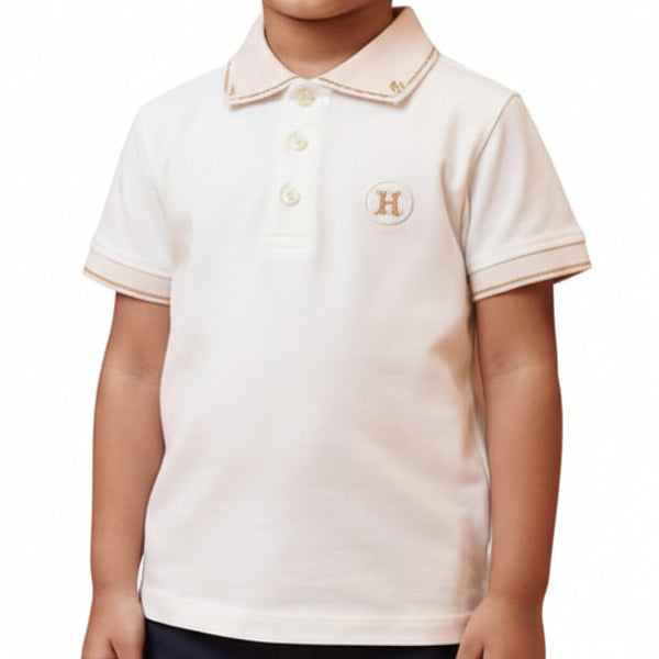 Premium Boys Polo T-Shirt with Contrast Stripe Collar