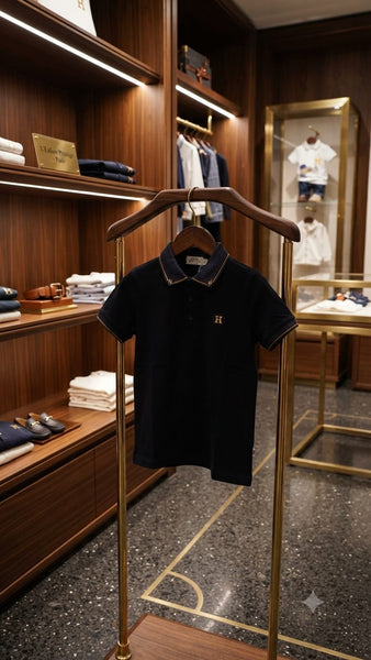 Premium Boys Polo T-Shirt with Contrast Stripe Collar