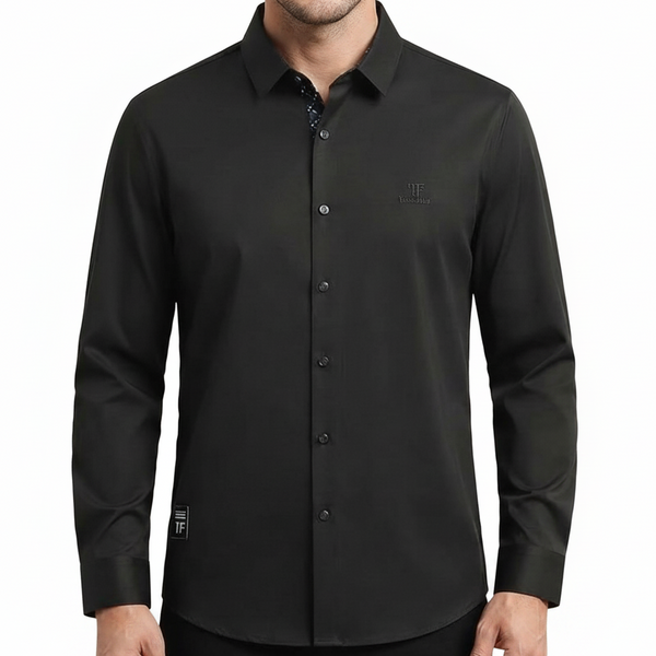 Men Premium Full-Sleeve Formal Shirt – Classic Collar, Button-Down Design