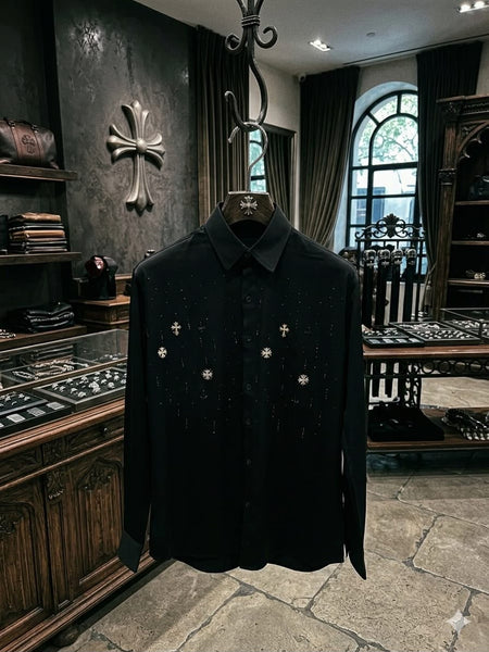Luxury White Embellished Premium Regular Fit Formal Shirt for Men