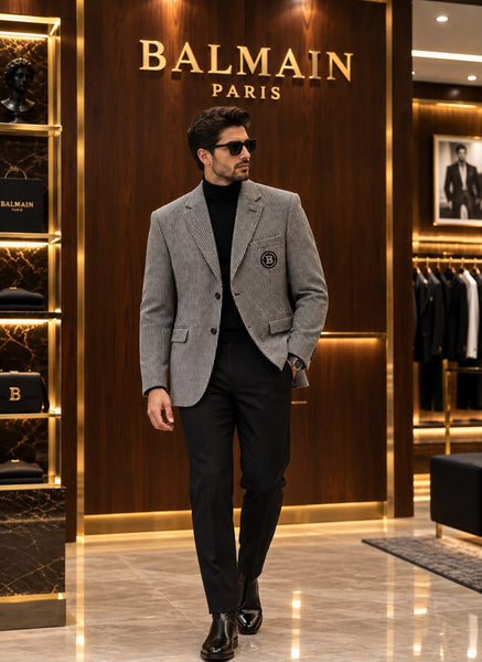 Men Premium Embroidered Blazer Blazer